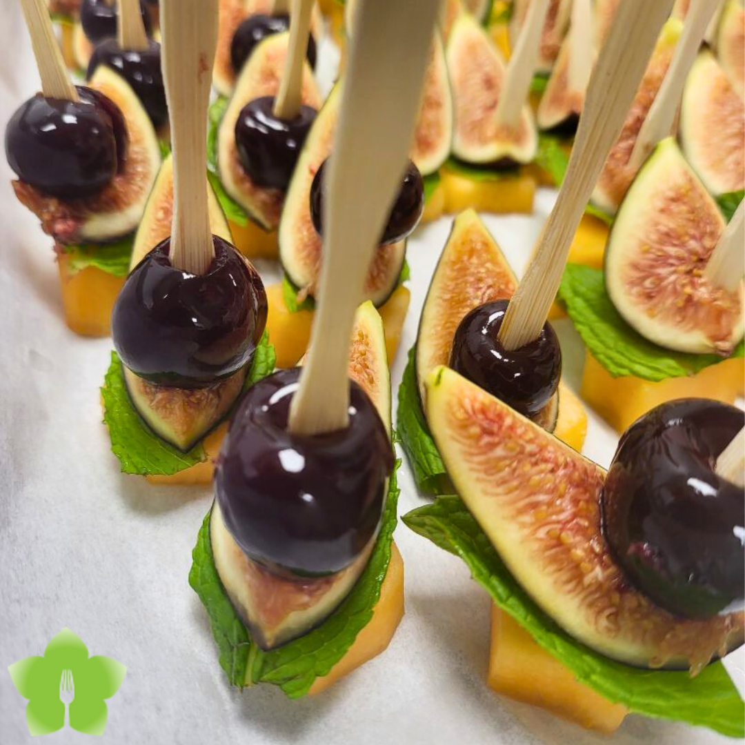 Lush Catering Fig Olive Melon Bites